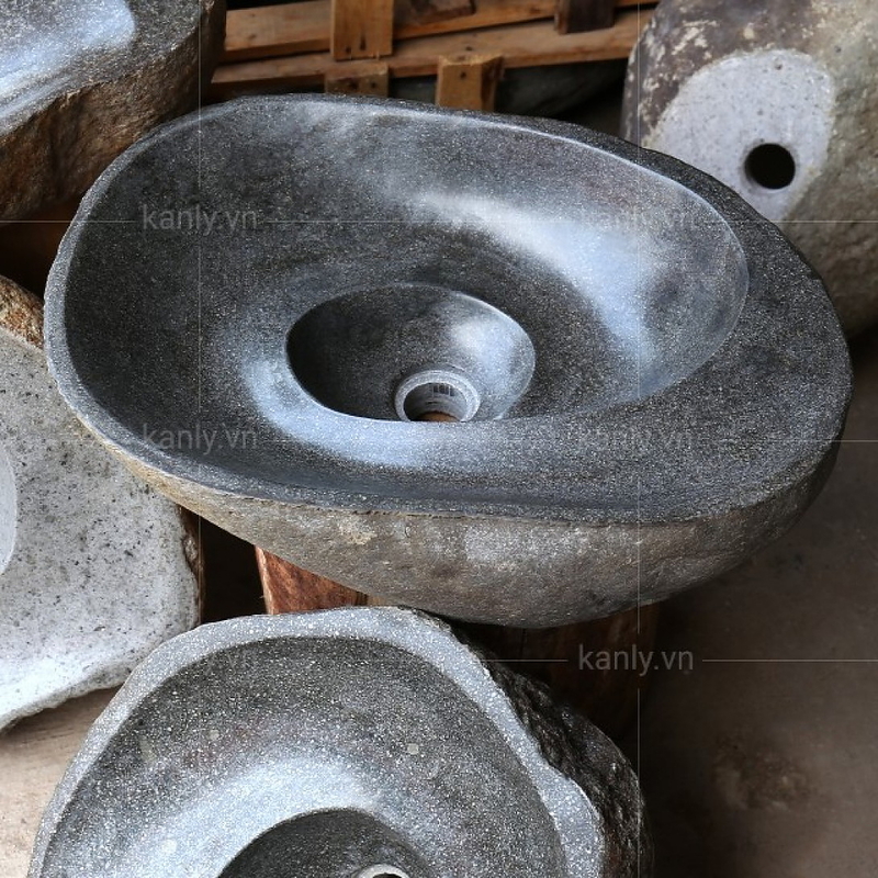 Chậu Rửa Mặt Đặt Bàn Đá Cuội Kanly MAR15Si