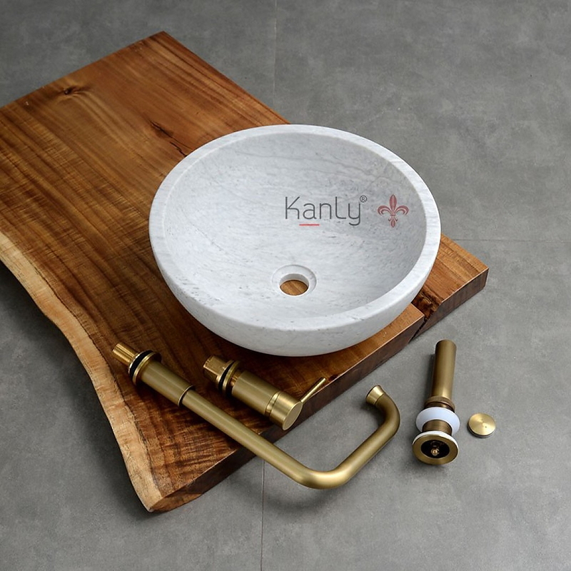 Chậu Rửa Mặt Đặt Bàn Đá Tự Nhiên Kanly MAR13V