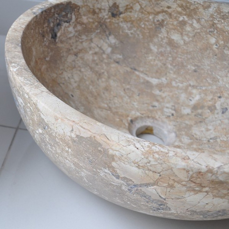 Chậu Rửa Mặt Đặt Bàn Đá Tự Nhiên Kanly MAR14V
