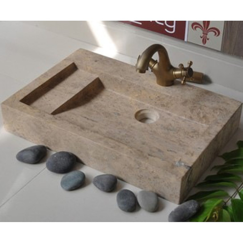 Chậu Rửa Mặt Đặt Bàn Đá Tự Nhiên Kanly MAR24V