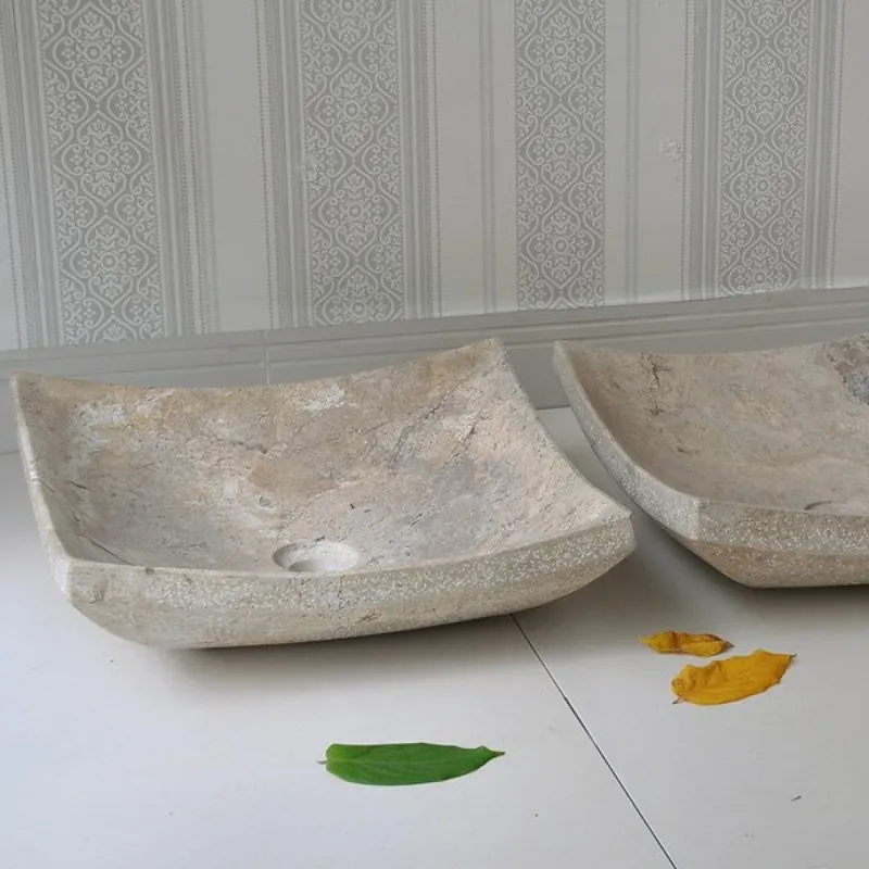 Chậu Rửa Mặt Đặt Bàn Đá Tự Nhiên Kanly MAR34V
