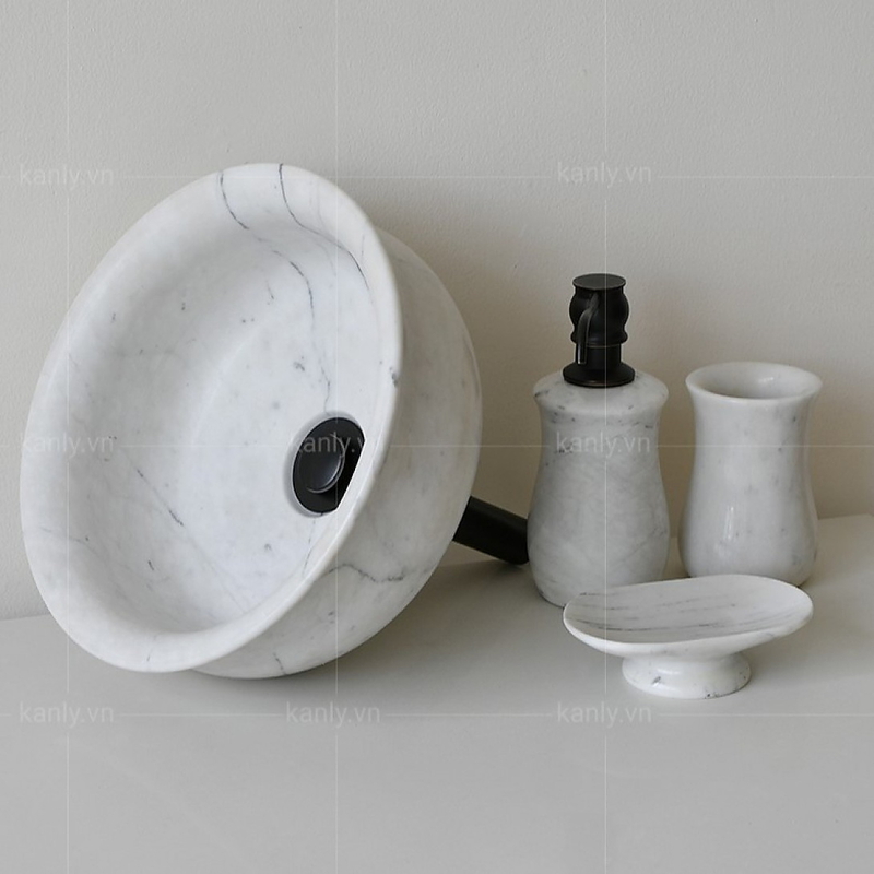 Chậu Rửa Mặt Đặt Bàn Đá Tự Nhiên Kanly MAR63V