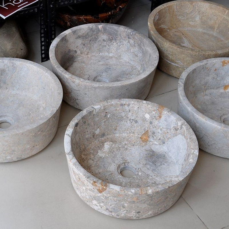 Chậu Rửa Mặt Đặt Bàn Đá Tự Nhiên Kanly MAR7E1