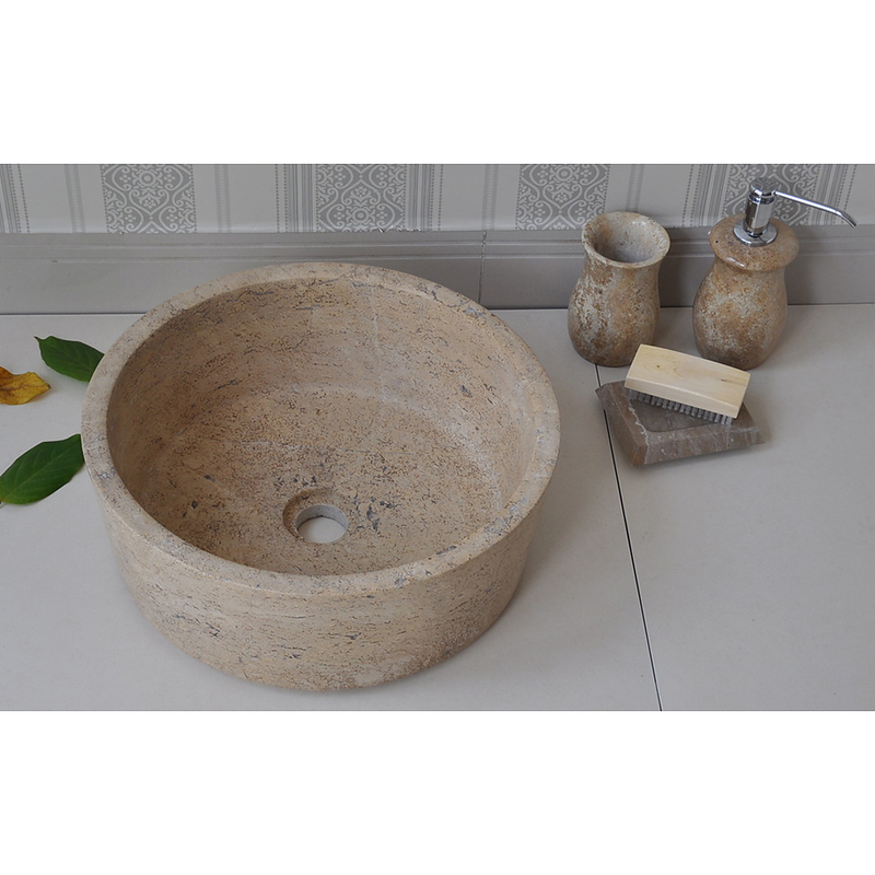 Chậu Rửa Mặt Đặt Bàn Đá Tự Nhiên Kanly MAR7E4