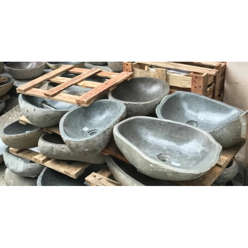 Chậu Rửa Mặt Đặt Bàn Đá Cuội Kanly MAR15i
