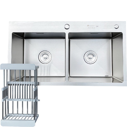Chậu rửa bát 2 hố cân inox 304 Kagol K8850 304