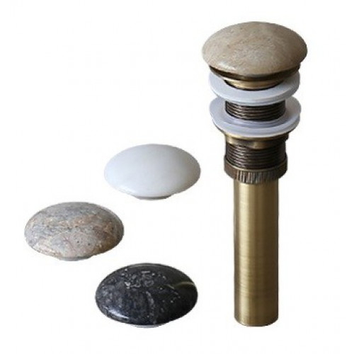 Đầu xả lavabo bằng đồng nút nhấn bằng đá Kanly GCX01D