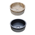 Chậu lavabo đá marble nguyên khối Kanly MAR8E