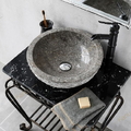 Chậu lavabo đặt bàn đá Marble tự nhiên Kanly MAR14Bi