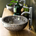 Chậu lavabo đặt bàn đá Marble tự nhiên Kanly MAR14i