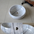 Chậu lavabo đặt bàn đá tự nhiên Kanly MAR123N