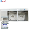 Chậu rửa bát 2 hố cân inox 304 có bàn chờ trái Kagol K10045 Bàn Trái 304