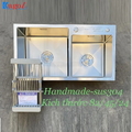 Chậu rửa bát 2 hố lệch inox 304 Kagol K8245 lệch 304