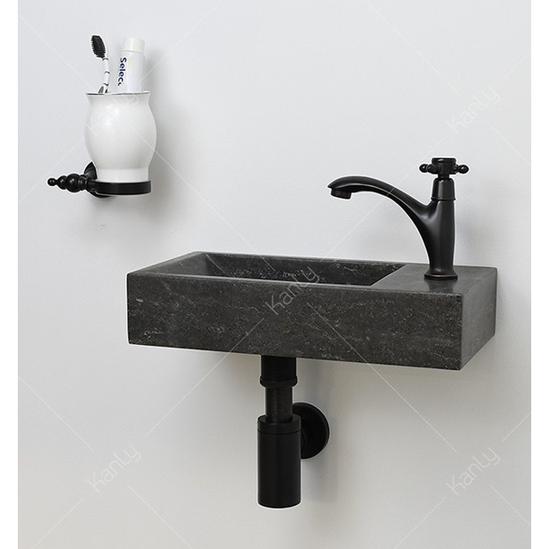 Chậu lavabo bằng đá treo tường/đặt bàn Kanly MAR9M022
