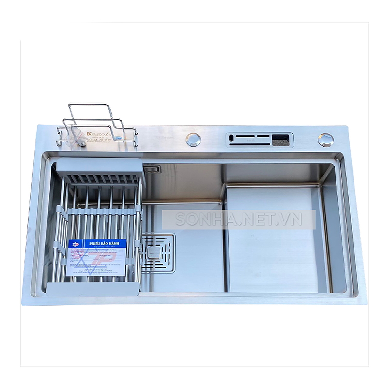 Chậu rửa bát 1 hố inox 304 có cài dao, cài thớt Kagol K7846B 304