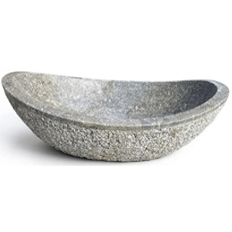 Chậu lavabo bằng đá oval Kanly MAR64FI