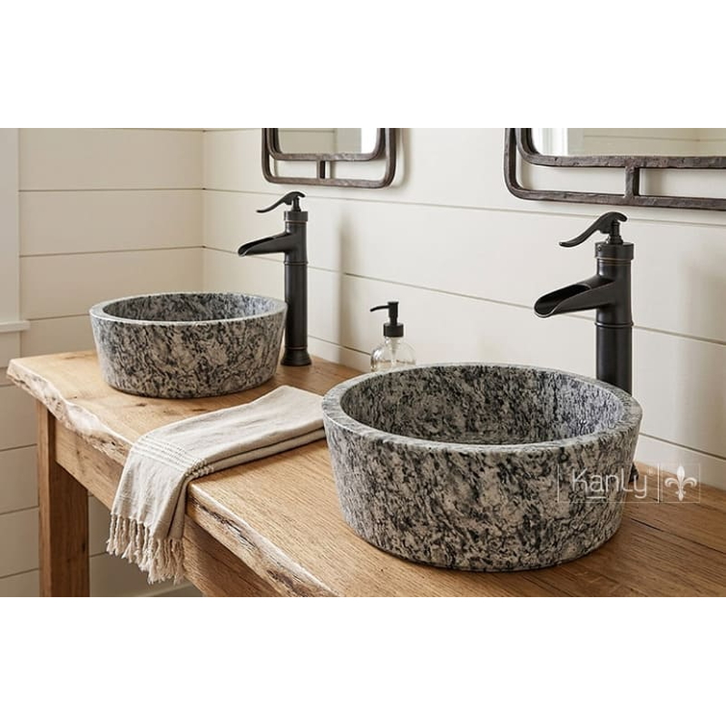 Chậu lavabo bằng đá tự nhiên Kanly Mar7e6 
