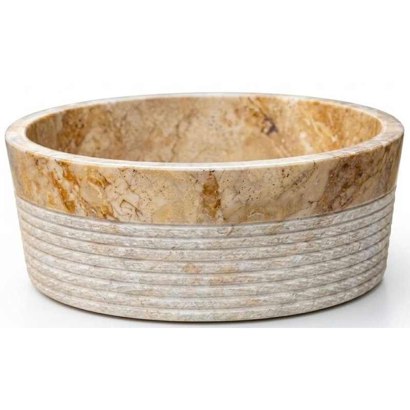 Chậu lavabo bằng đá chạy viền Kanly MAR8E4