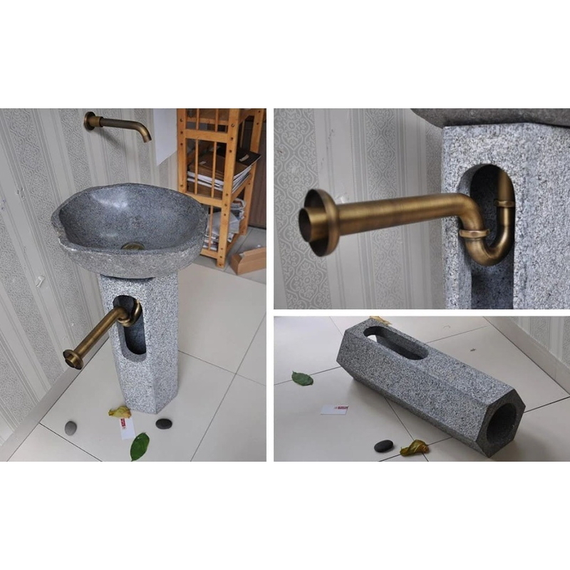 Chân Đặt Lavabo Đá Cuội Nguyên Khối Kanly TD17