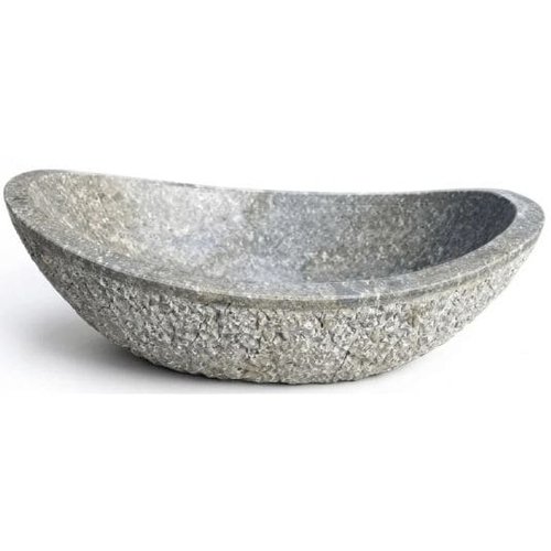 Chậu lavabo bằng đá oval Kanly MAR64FI