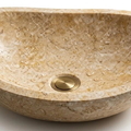 Chậu lavabo bằng đá oval Kanly mar61FI