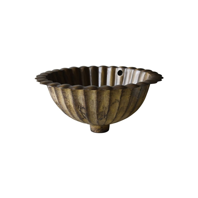Bộ Chậu Lavabo Treo Tường Bằng Đồng Cổ Điển Kanly DL2911B (GCL09B) 