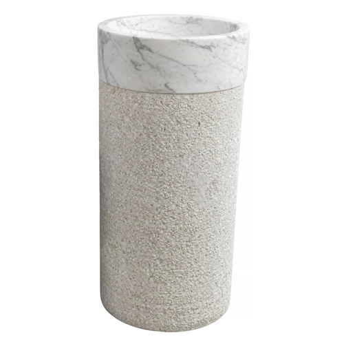 Chậu lavabo chân đứng ống trụ tròn Kanly Mar73CV