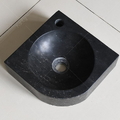 Chậu Rửa Mặt Lavabo Góc Treo Tường Đá Marble Đen Kanly MAR5M01