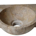 Chậu Rửa Mặt Lavabo Đá Tự Nhiên Nâu Socola Treo Tường Kanly MAR6M014