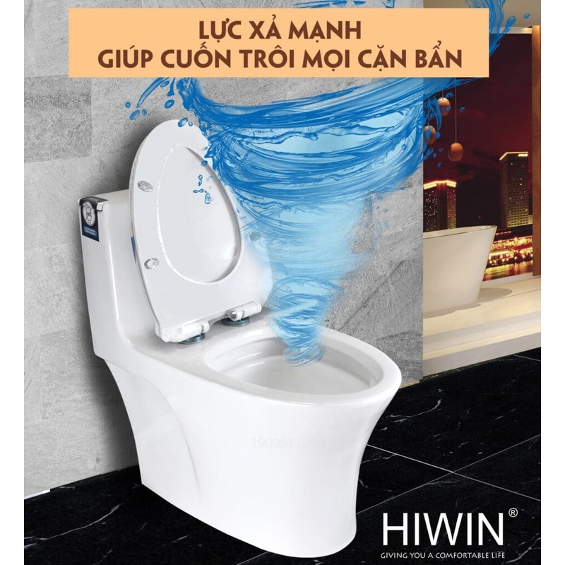 Bồn cầu nguyên khối cao cấp HIWIN MT-2040