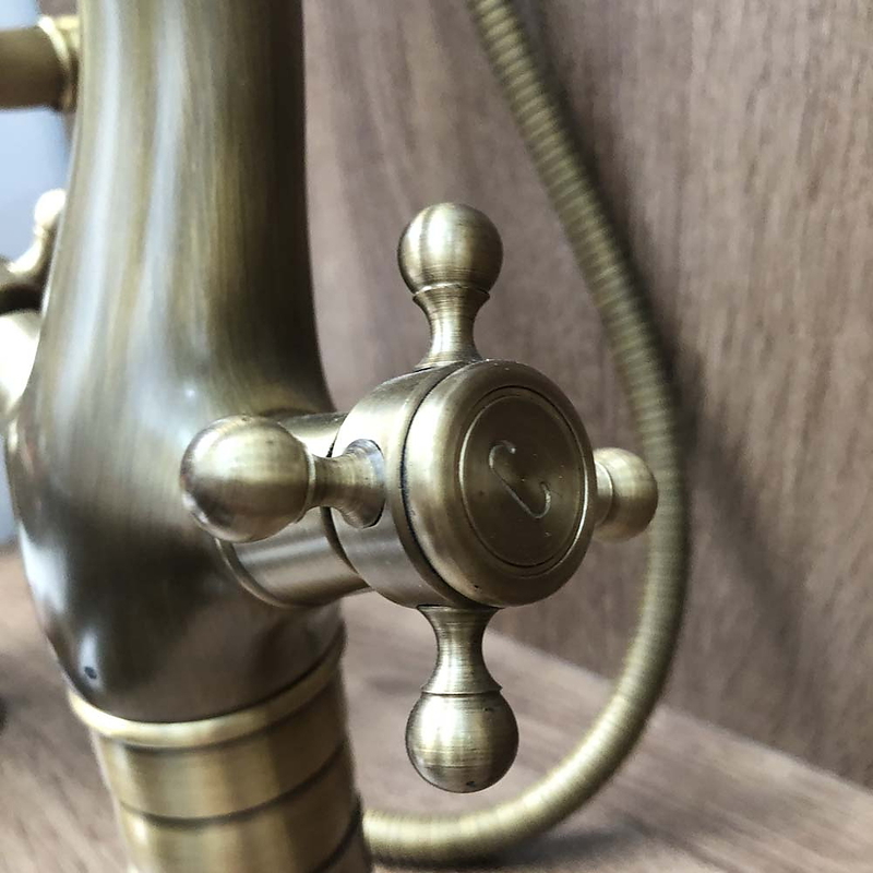 Vòi lavabo nóng lạnh bằng đồng cổ điển Kanly GCA10
