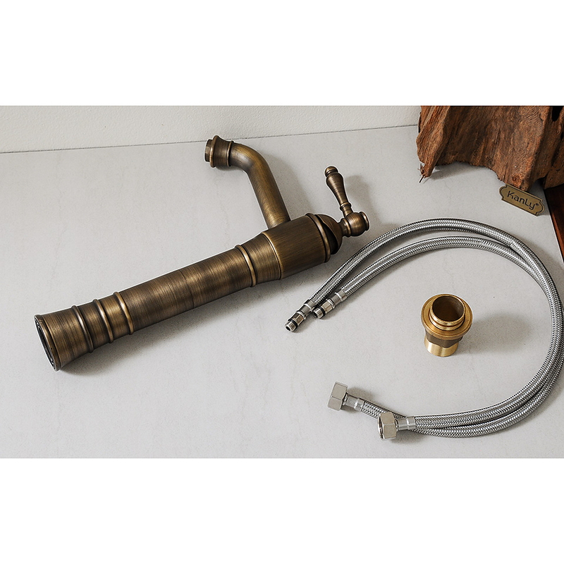 Vòi lavabo nóng lạnh bằng đồng cổ điển Kanly GCA13