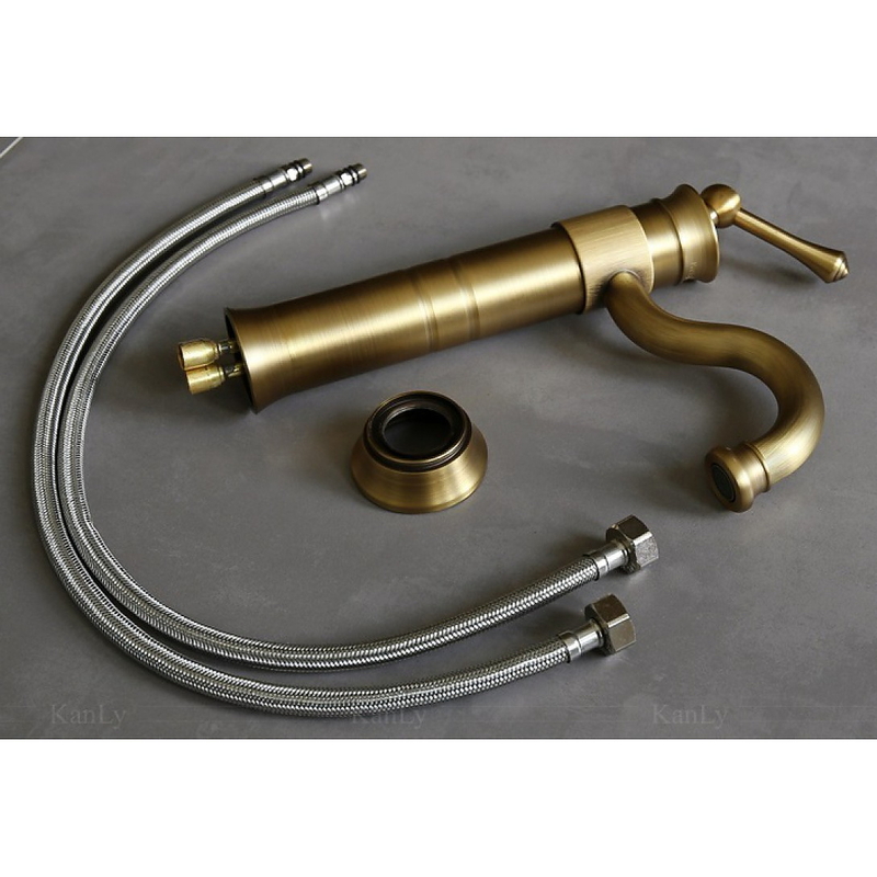 Vòi lavabo nóng lạnh bằng đồng cổ điển Kanly GCA16