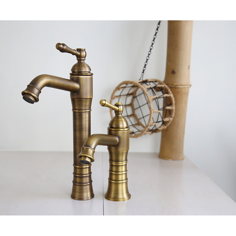 Vòi lavabo nóng lạnh bằng đồng cổ điển Kanly GCV13