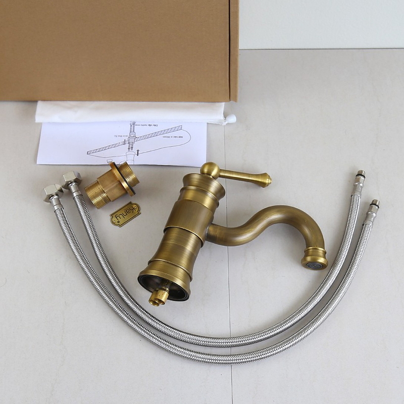 Vòi lavabo nóng lạnh bằng đồng cổ điển Kanly GCV16