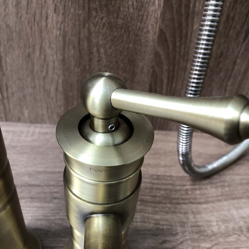 Vòi lavabo nóng lạnh bằng đồng cổ điển Kanly GCV16