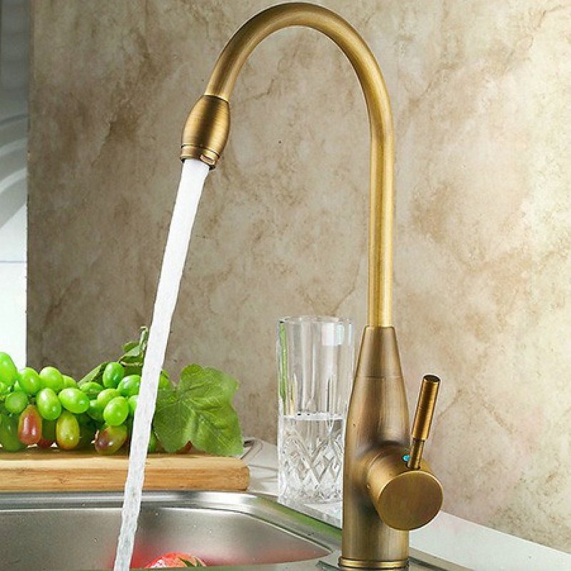 Vòi rửa bát nóng lạnh đồng cổ điển Kanly GCC01