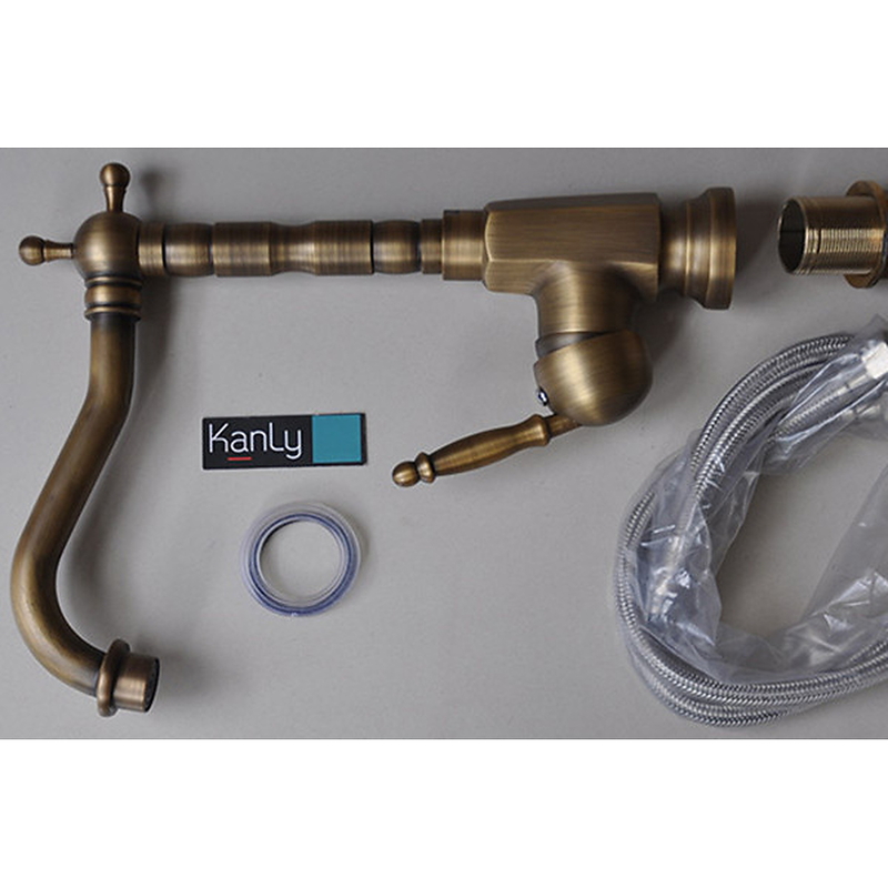 Vòi rửa bát nóng lạnh đồng cổ điển Kanly GCC04