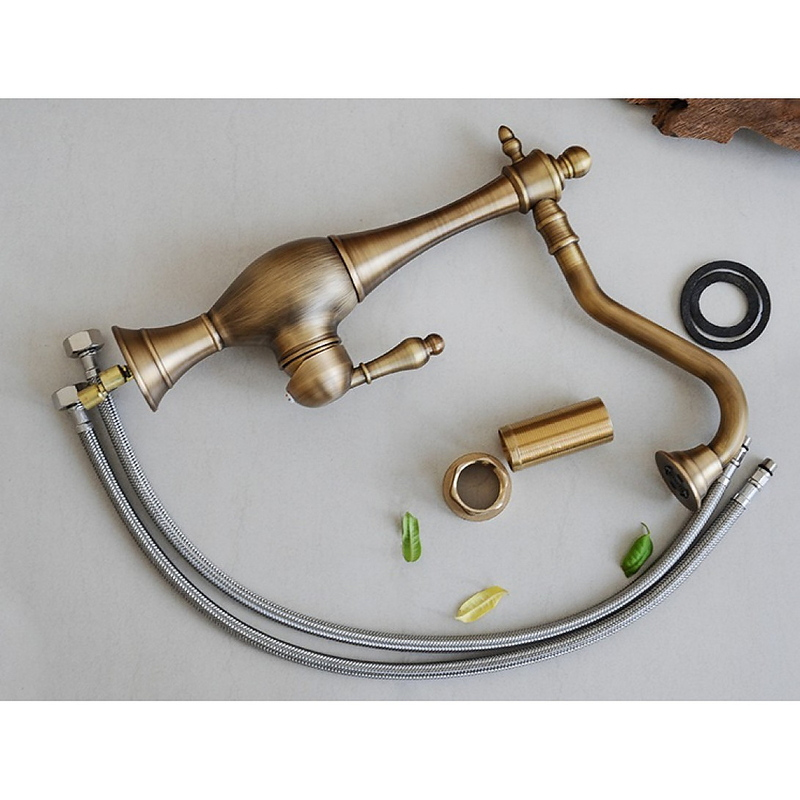 Vòi rửa bát nóng lạnh đồng cổ điển Kanly GCC06