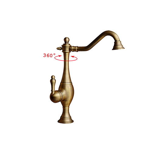 Vòi rửa bát nóng lạnh đồng cổ điển Kanly GCC06