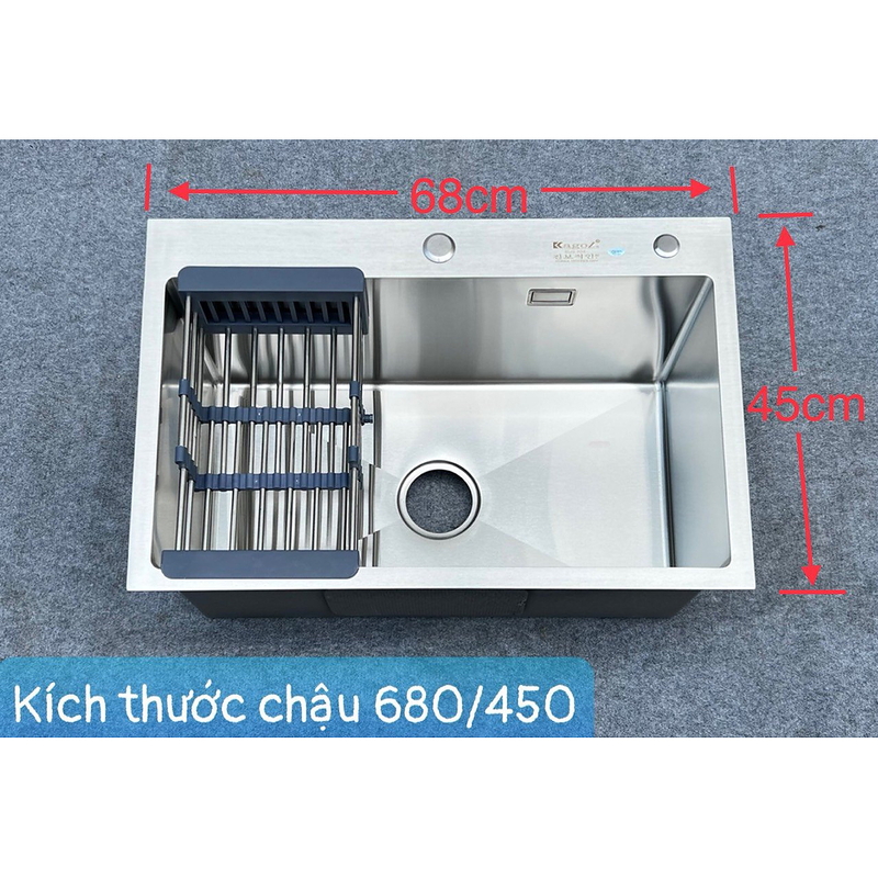 Chậu rửa bát inox 304 1 hố Kagol KA6845