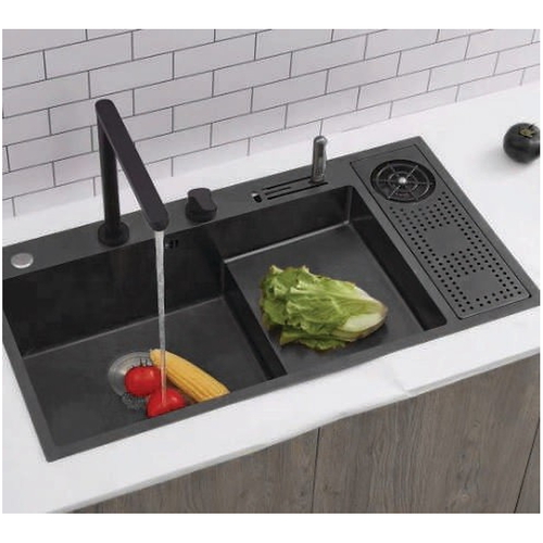 Chậu rửa bát inox 1 hố kèm rửa cốc Kagol K8846 RCD