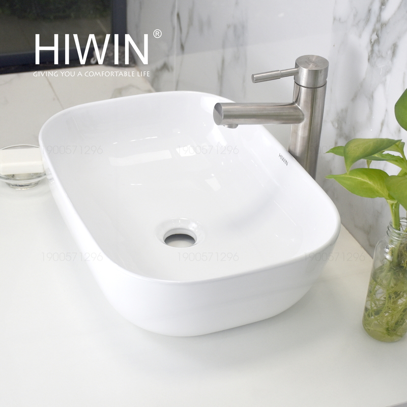 Chậu rửa mặt dương bàn lavabo đặt bàn cao cấp HIWIN LP-6014