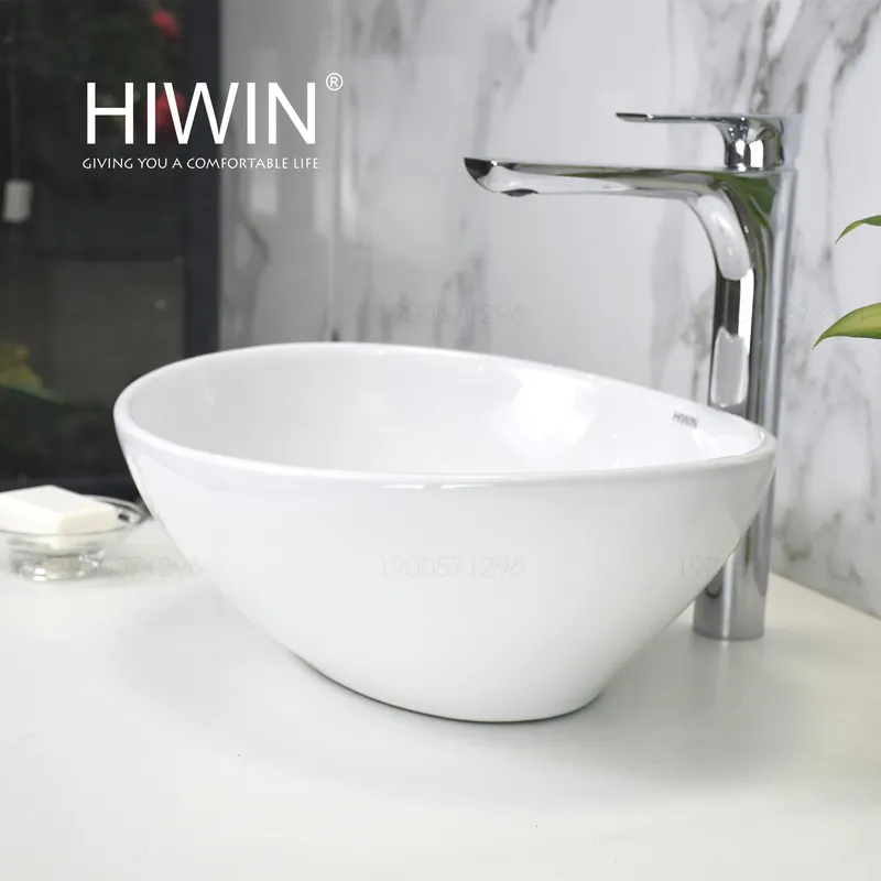 Chậu rửa mặt dương bàn lavabo đặt bàn cao cấp HIWIN LP-8020