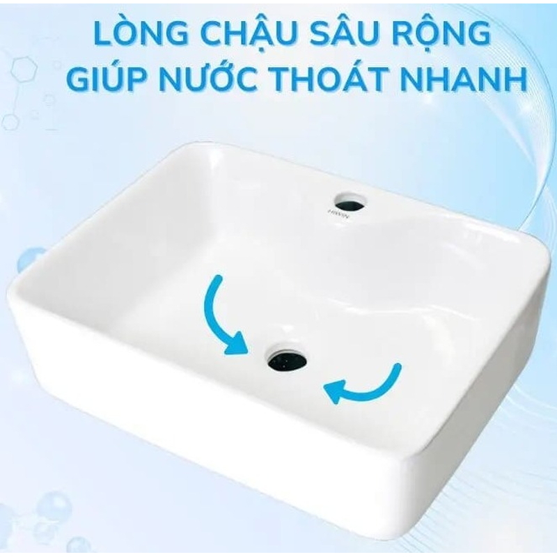 Chậu rửa mặt dương bàn lavabo đặt bàn cao cấp HIWIN LP-8072A