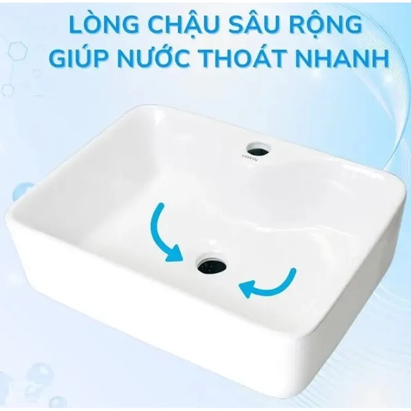 Chậu rửa mặt dương bàn lavabo đặt bàn cao cấp HIWIN LP-8072A