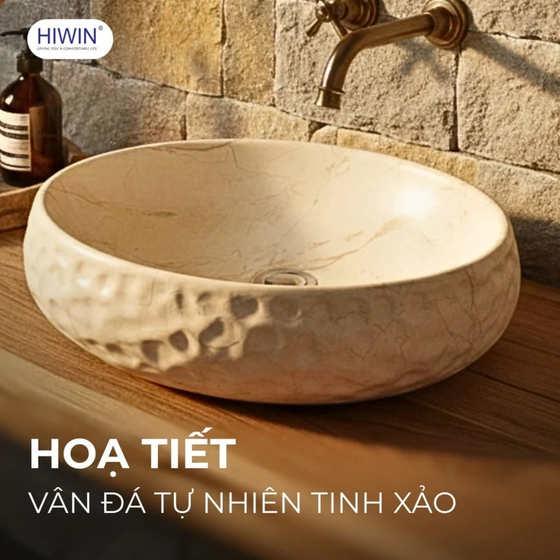 Chậu rửa mặt dương bàn lavabo đặt bàn cao cấp HIWIN LP-252B