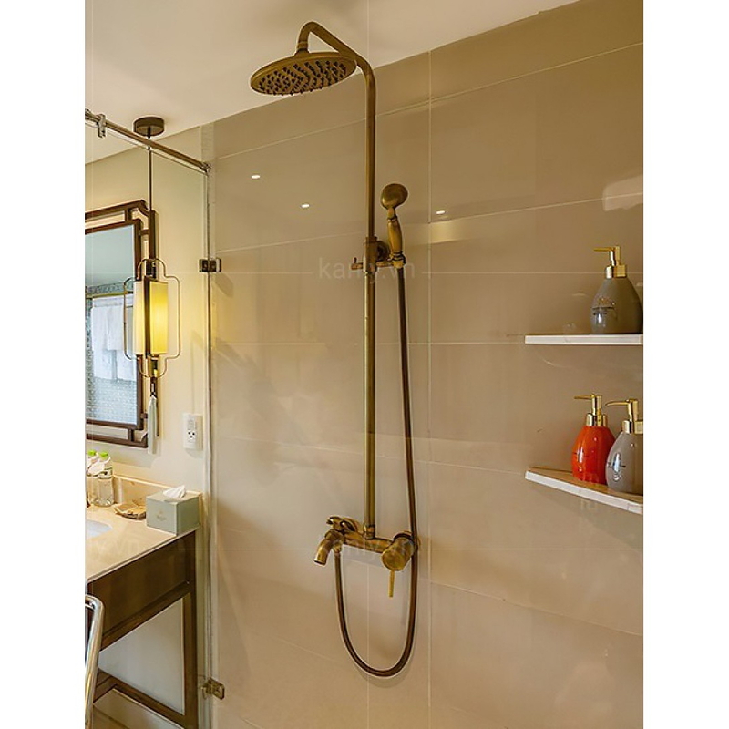 Sen tắm đứng nóng lạnh bằng đồng Kanly GCS18