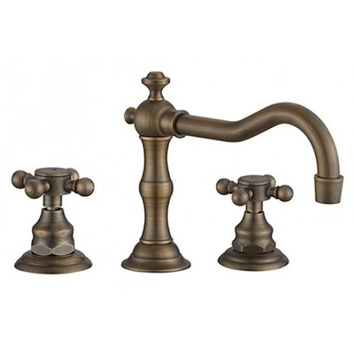 Vòi lavabo nóng lạnh 3 lỗ bằng đồng cổ điển Kanly GCB07