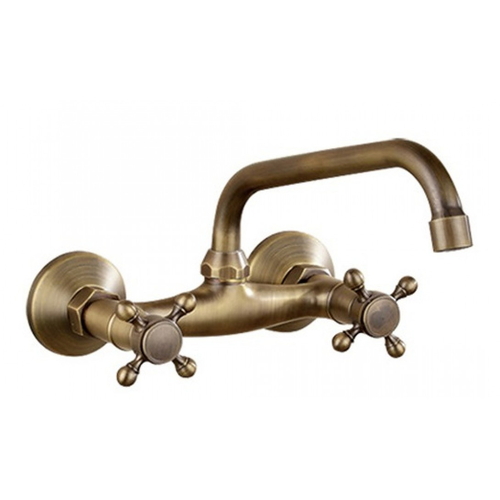 Vòi lavabo nóng lạnh âm tường bằng đồng cổ điển Kanly GCT05